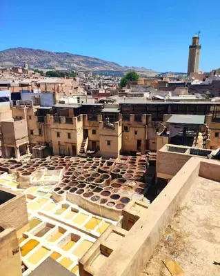 an aerial view of a city with buildings at Nabiloc Apart Hotel - Centre Ville in Fès