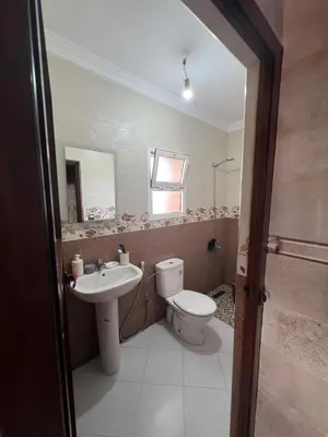 a bathroom with a toilet and a sink at Apartment for rent by the day in Oulad Akkou