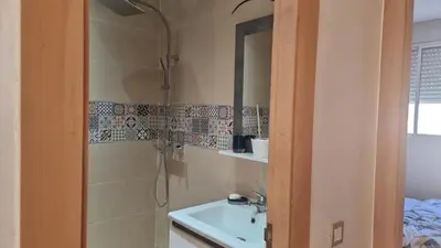 a bathroom with a shower and a sink at Bel appartement à louer in Ifrane
