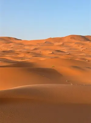 a sand dune in the desert at Family Dunes Camp in Merzouga