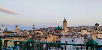 a view of a city with mosques and buildings at Riad Basma Fes - Brand New Bathrooms & AC in Fès
